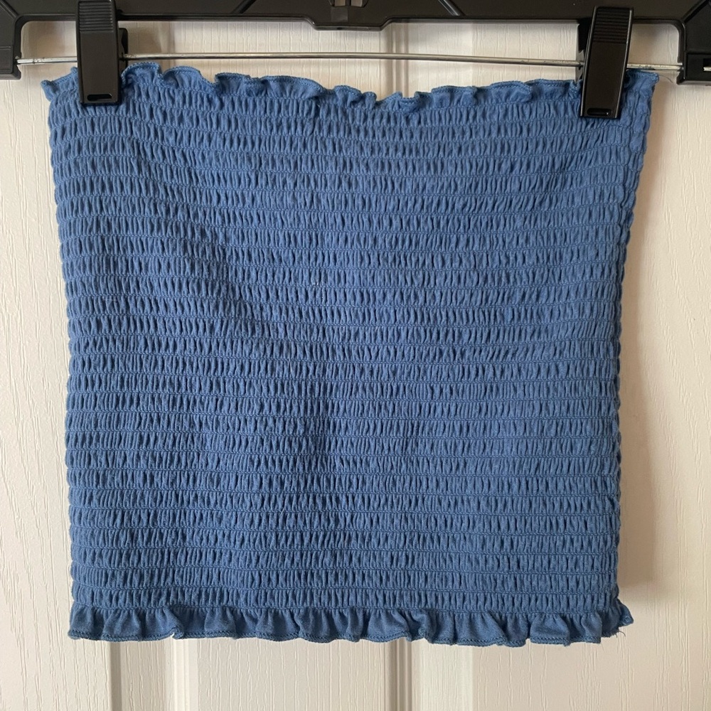 Royal Blue crop top with ruching